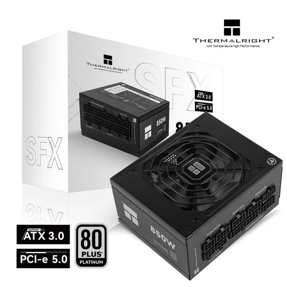 Thermalright TR-TPFX 850, 80+ Platinum Modulärt Nätaggregat, SFX, Svart