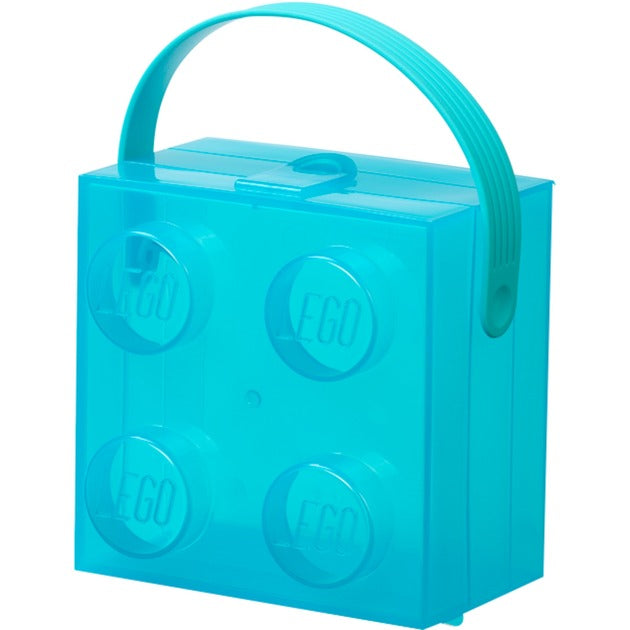 Room Copenhagen LEGO Box with Handle, Storage Box (light blue/transparent) Room Copenhagen