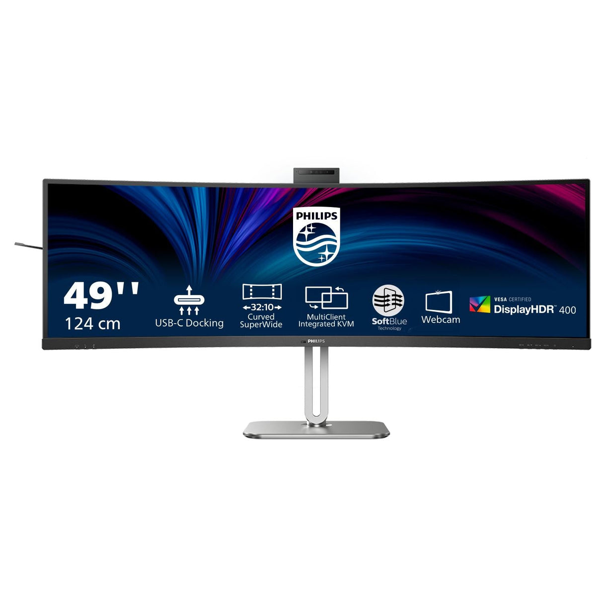 Philips 49B2U6900CH 49 5120 X 1440 (UltraWide) HDMI DisplayPort USB-C 75Hz Dockningsskärm