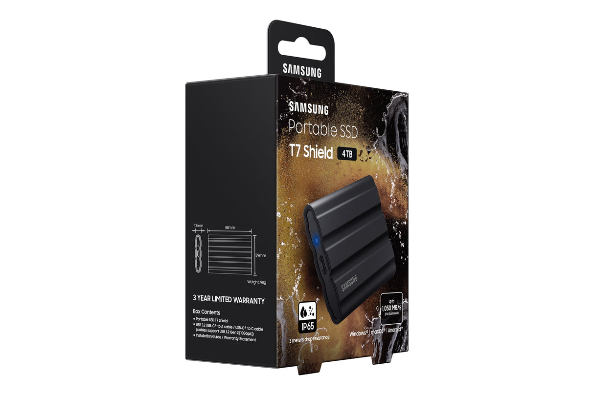 Samsung T7 Shield Solid State Drive MU-PE4T0S 4TB USB 3.2 Gen 2