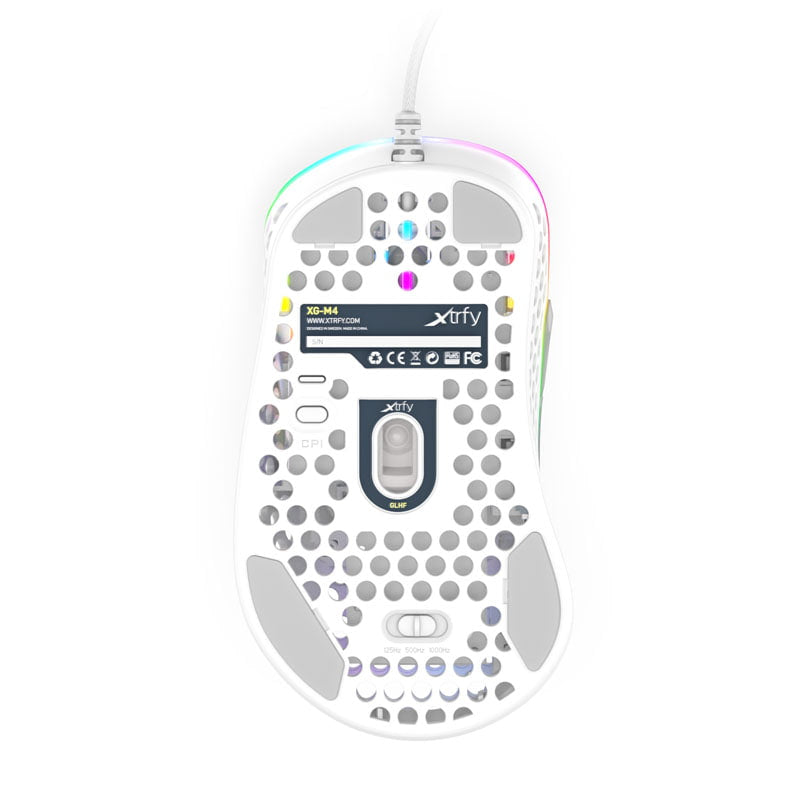 Xtrfy M4 RGB, Spelmus, Vit