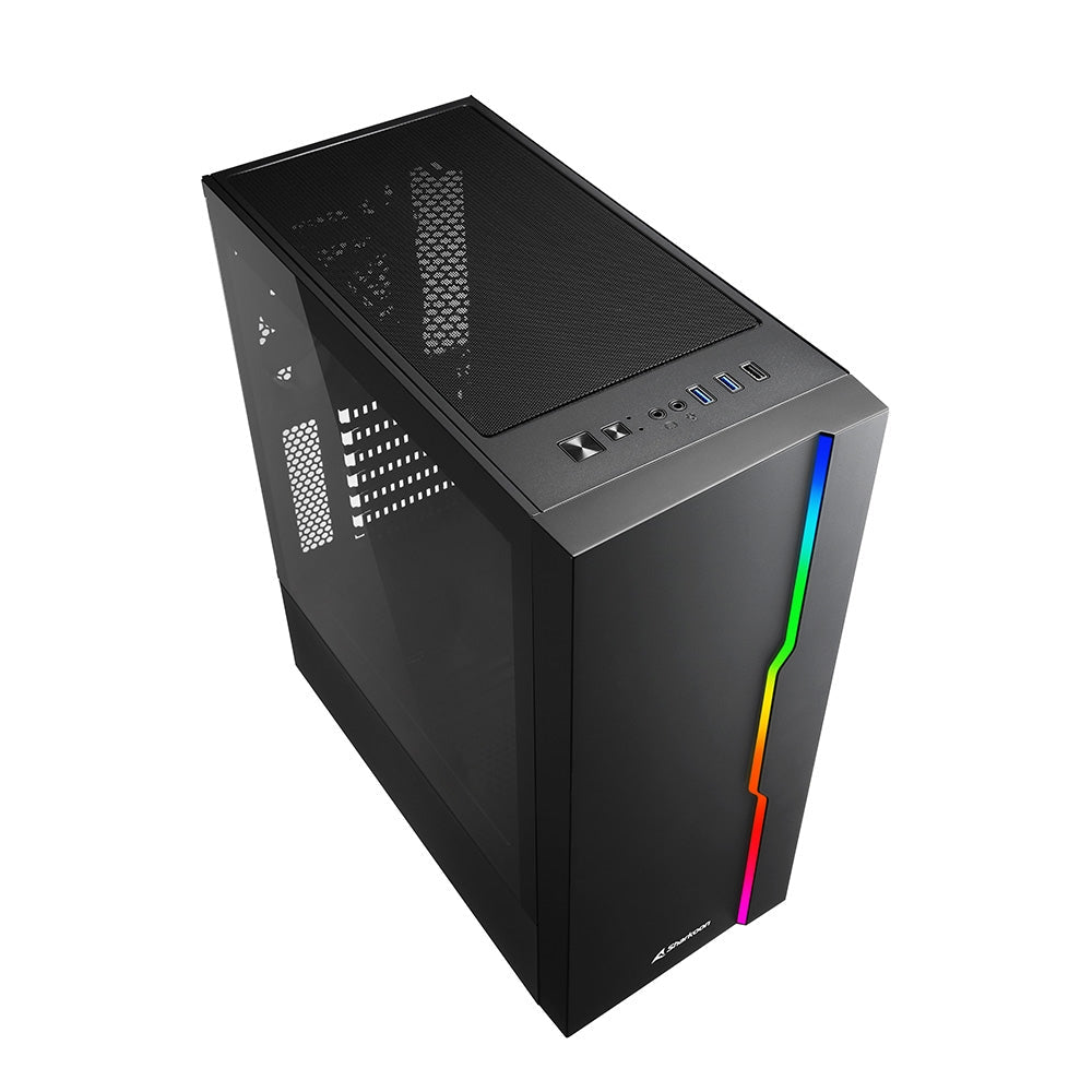Sharkoon RGB Slider, Tower Case (Svart)