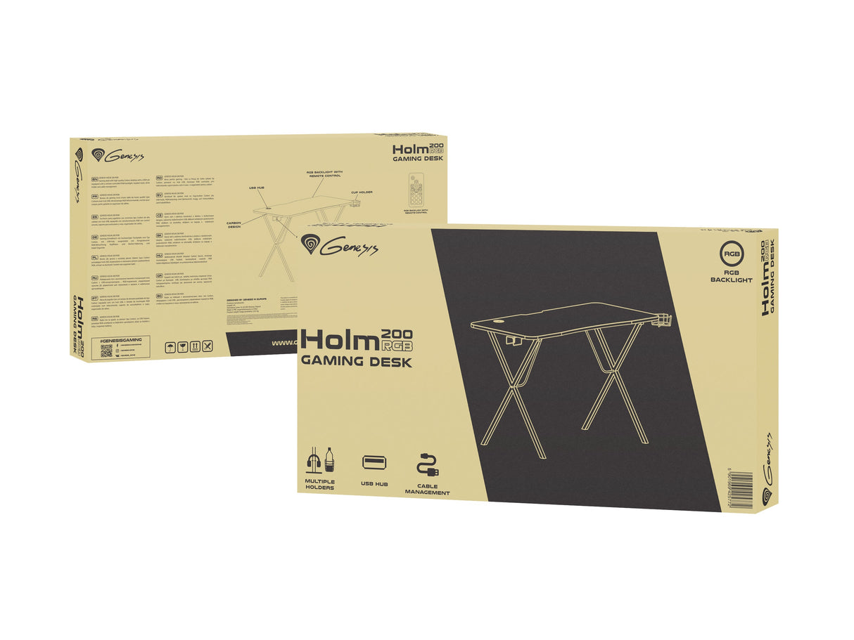 Genesis Holm 200 RGB Spelbord - Svart