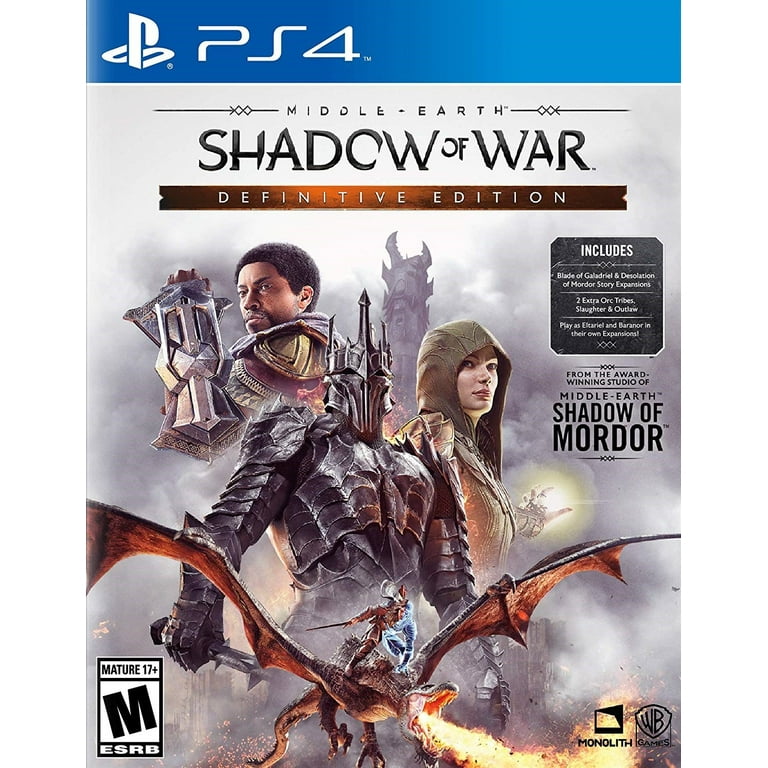 Middle-earth: Shadow of War Definitive Edition (Import) - PS4 - omslag