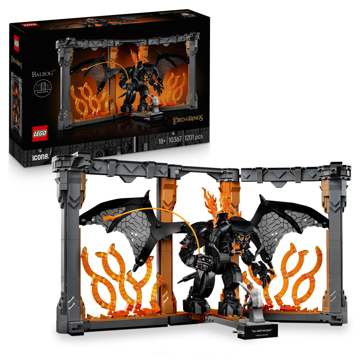 LEGO 10367 Icons The Lord of the Rings: Balrog Bookend LEGO