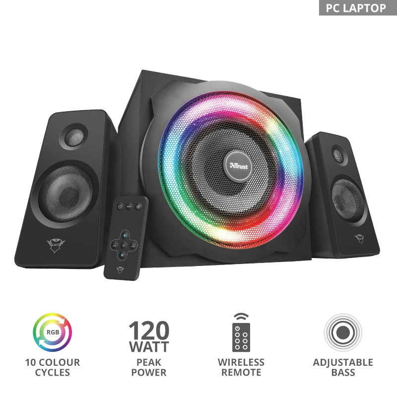 Trust GXT 629 Tytan RGB Illuminated 2.1 Speaker Set