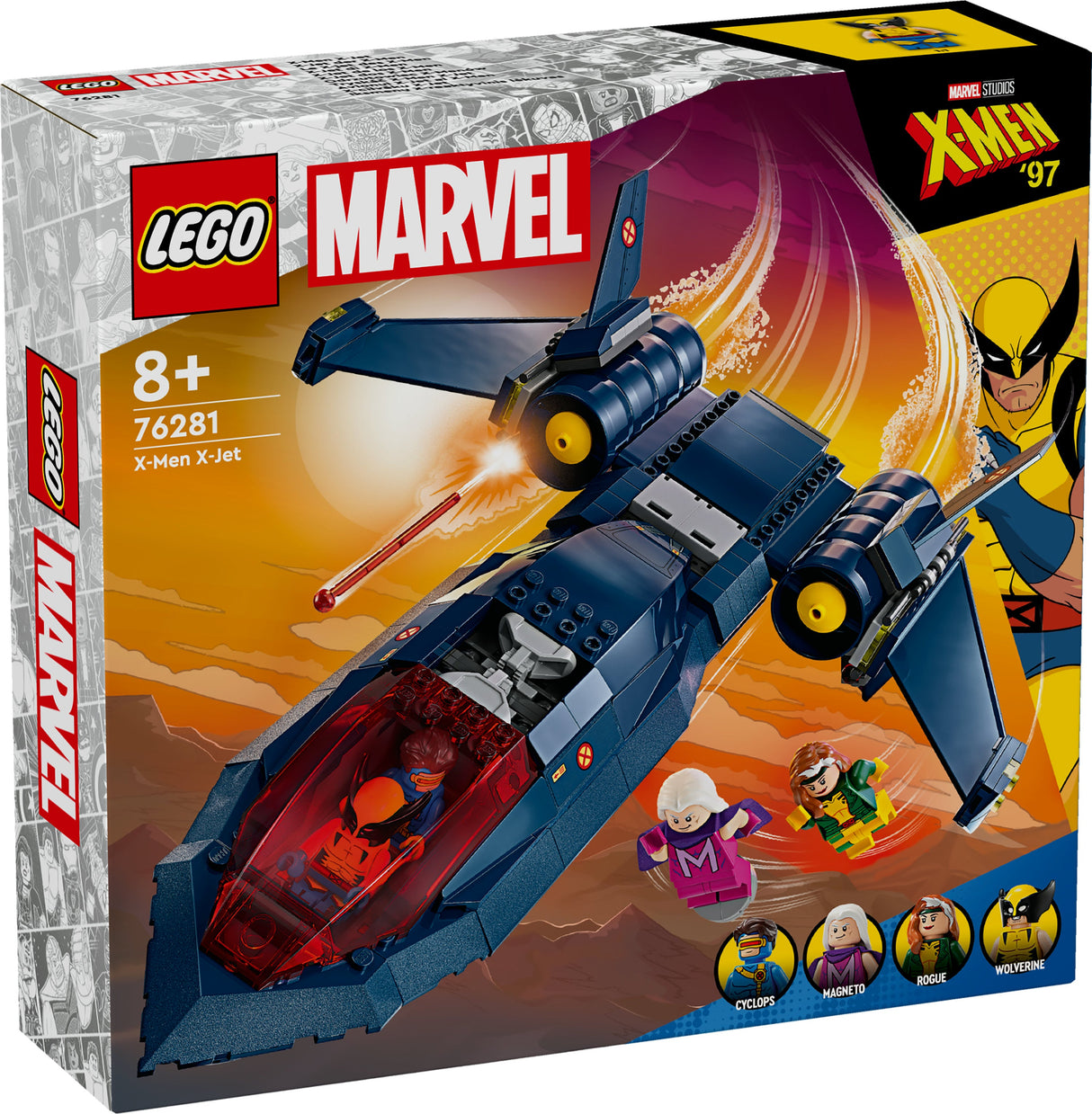 LEGO 76281 Marvel Super Heroes X-Men's X-Jet, Byggleksakssats