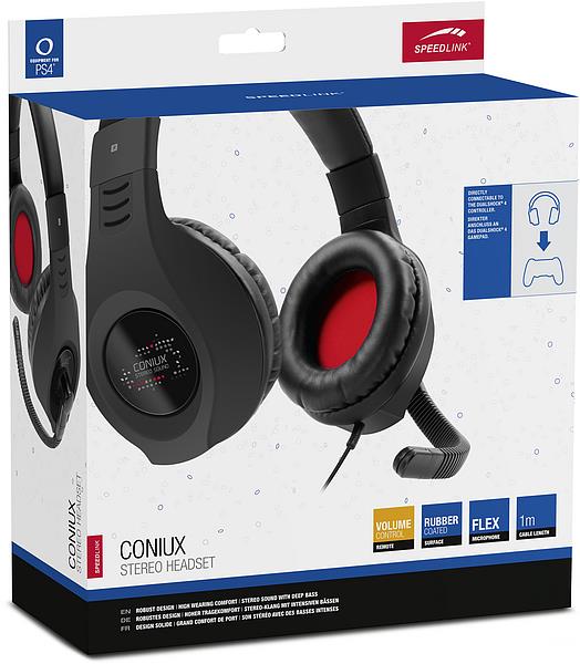 SpeedLink - CONIUX Stereo Headset - För PC/PS5/PS4/Xbox SeriesX/S/Switch, Svart