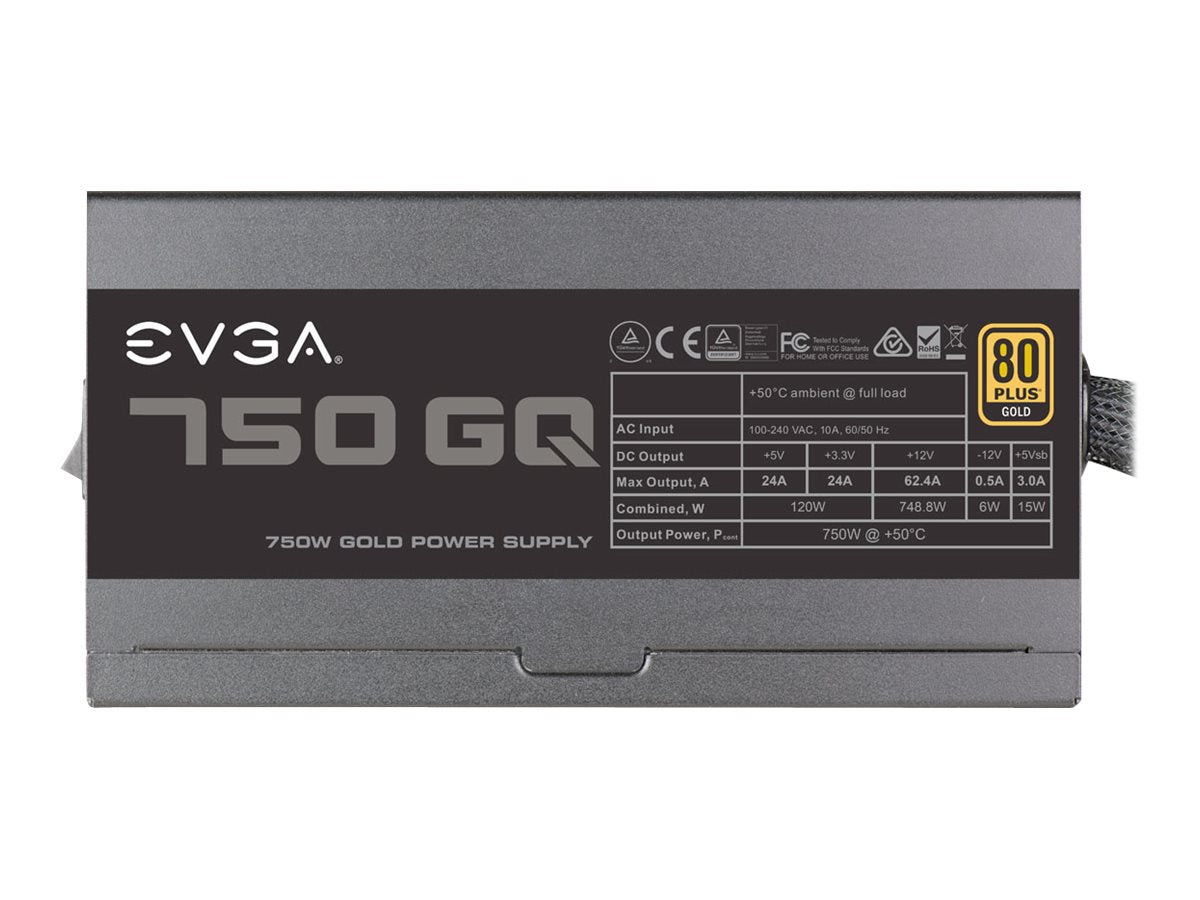 EVGA 750 GQ Strömförsörjning 750Watt