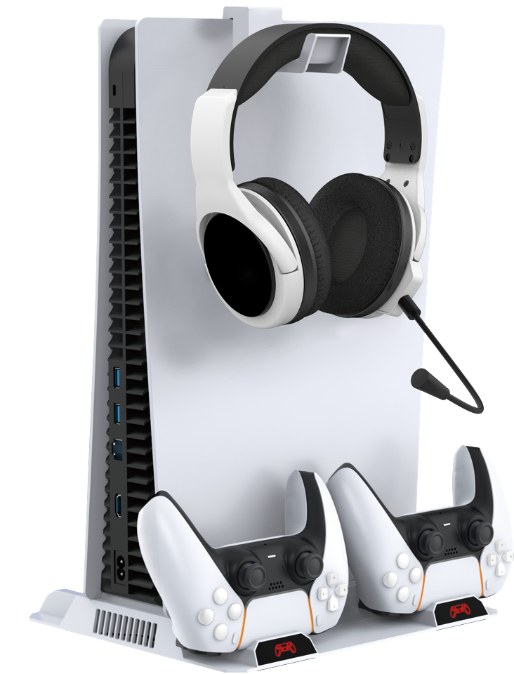 PIRANHA PS5 Cooling Fan Stand With DUAL Controller Stand