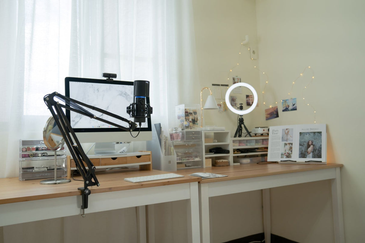 Streamplify MIC RGB-mikrofon Inkl. Mic Arm - Svart