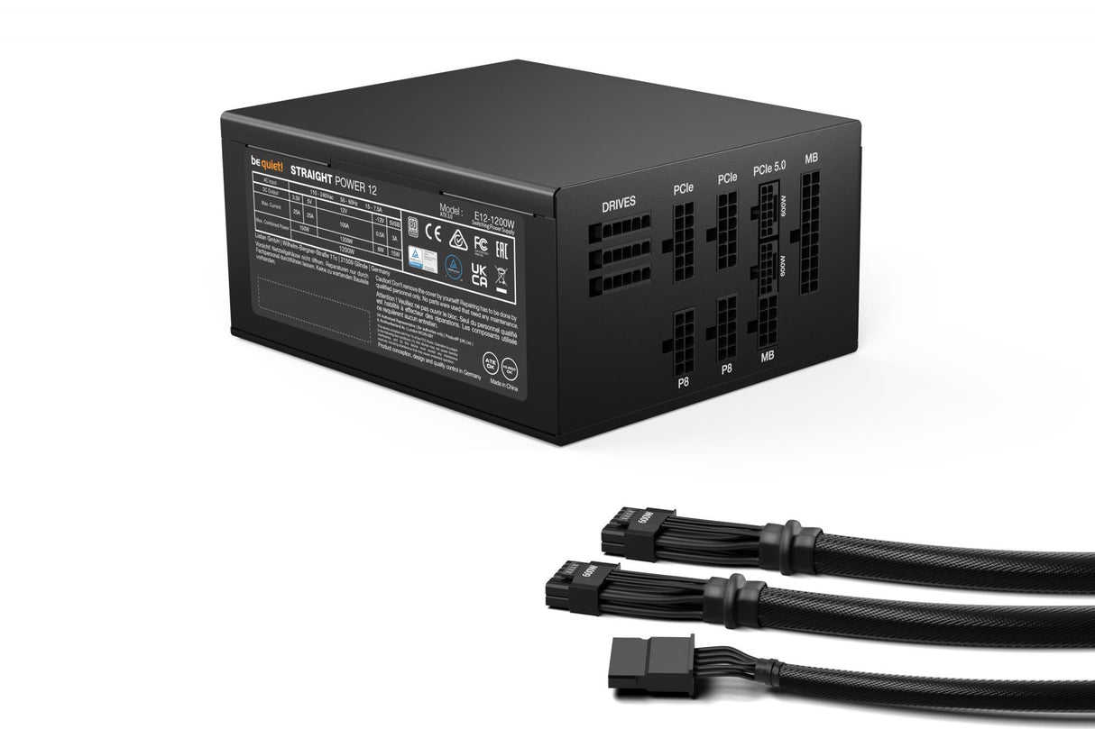 be quiet! Straight Power 12 Platinum 1200W ATX3.0, PC power supply (black, 2x 12VHPWR, 4x PCIe, cable management, 1200 watts) Be quiet