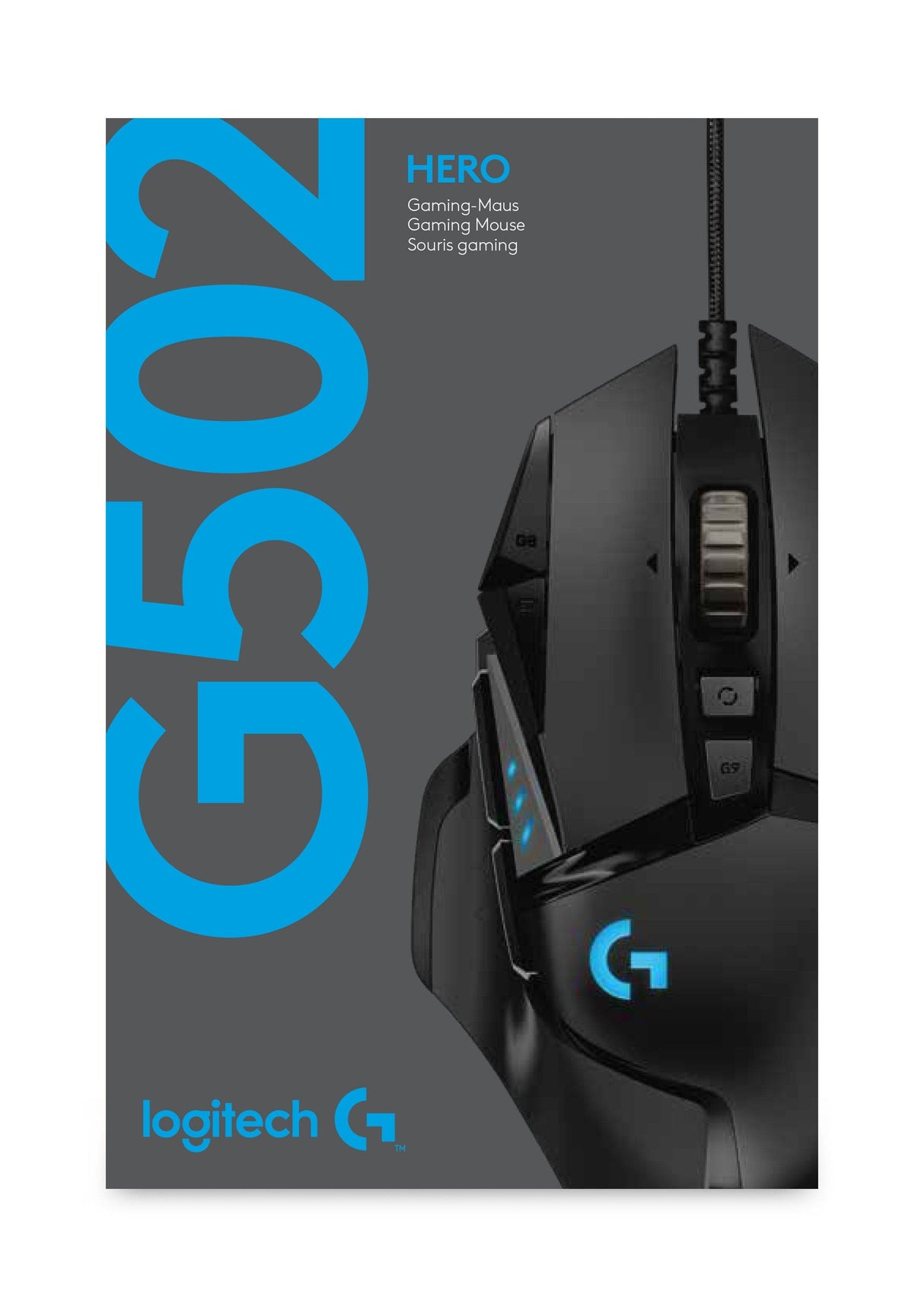 Logitech - G502 HERO Högpresterande Spelmus