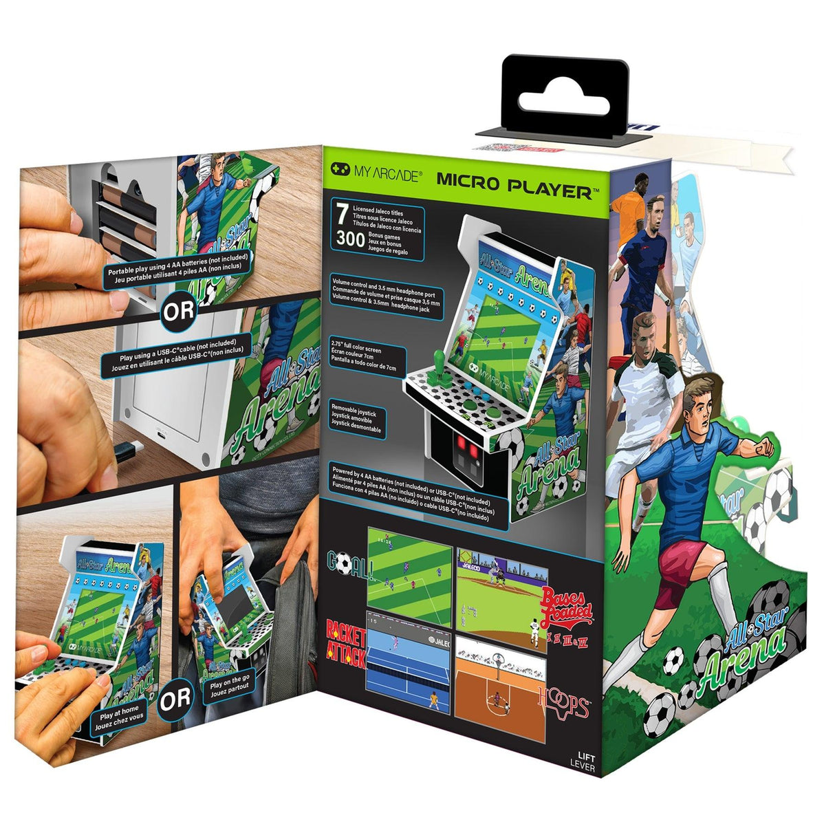 MIN ARCADE, MICRO PLAYER 6.75 ALL-STAR ARENA Collectible RETRO (307 SPEL I 1), VIT