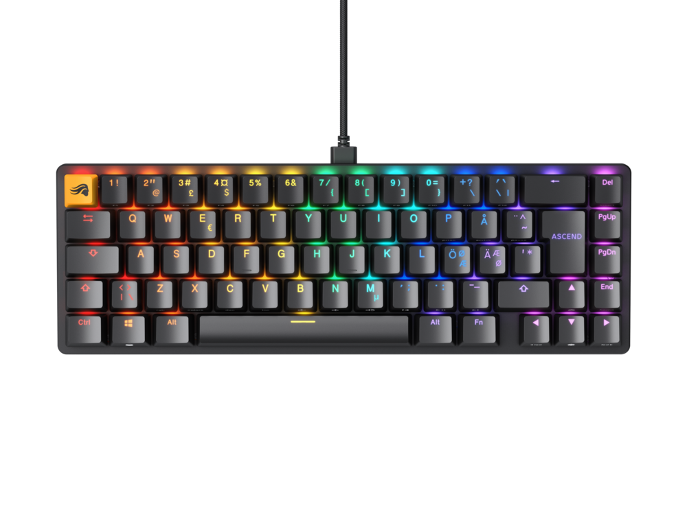Glorious GMMK 2 Compact 65% - Fox Switch, NO-Layout - Svart