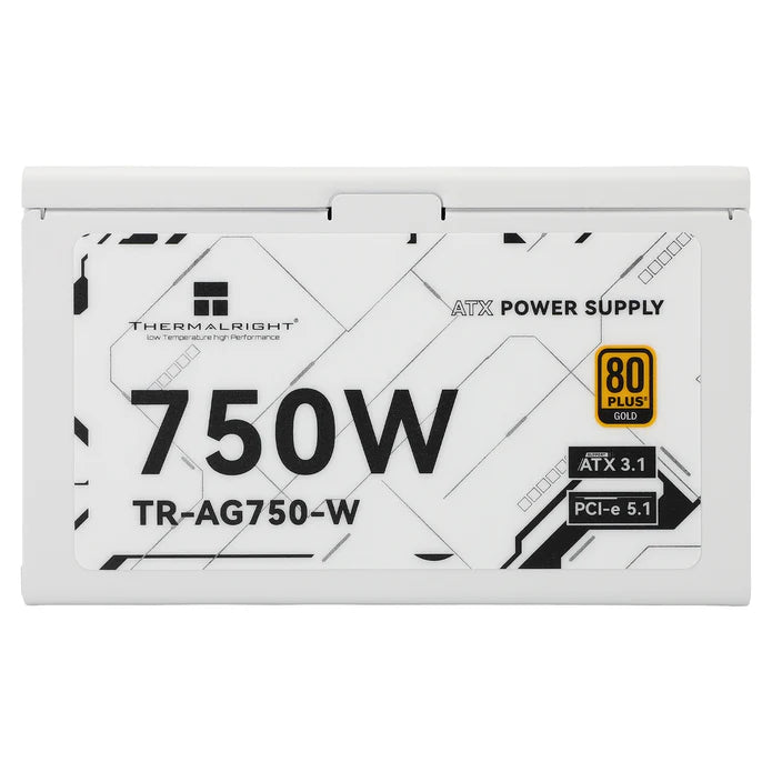 Thermalright TR-AG 750-W, 80+ Guld Modulärt Nätaggregat, SFX, Vit