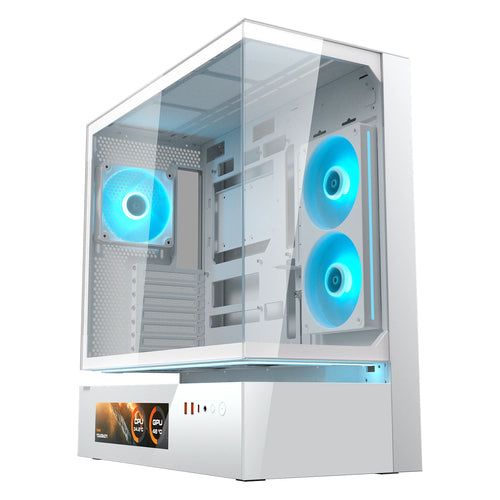 COUGAR CFV235 Vision, ARGB, glas, hvid kabinet – produktvisning