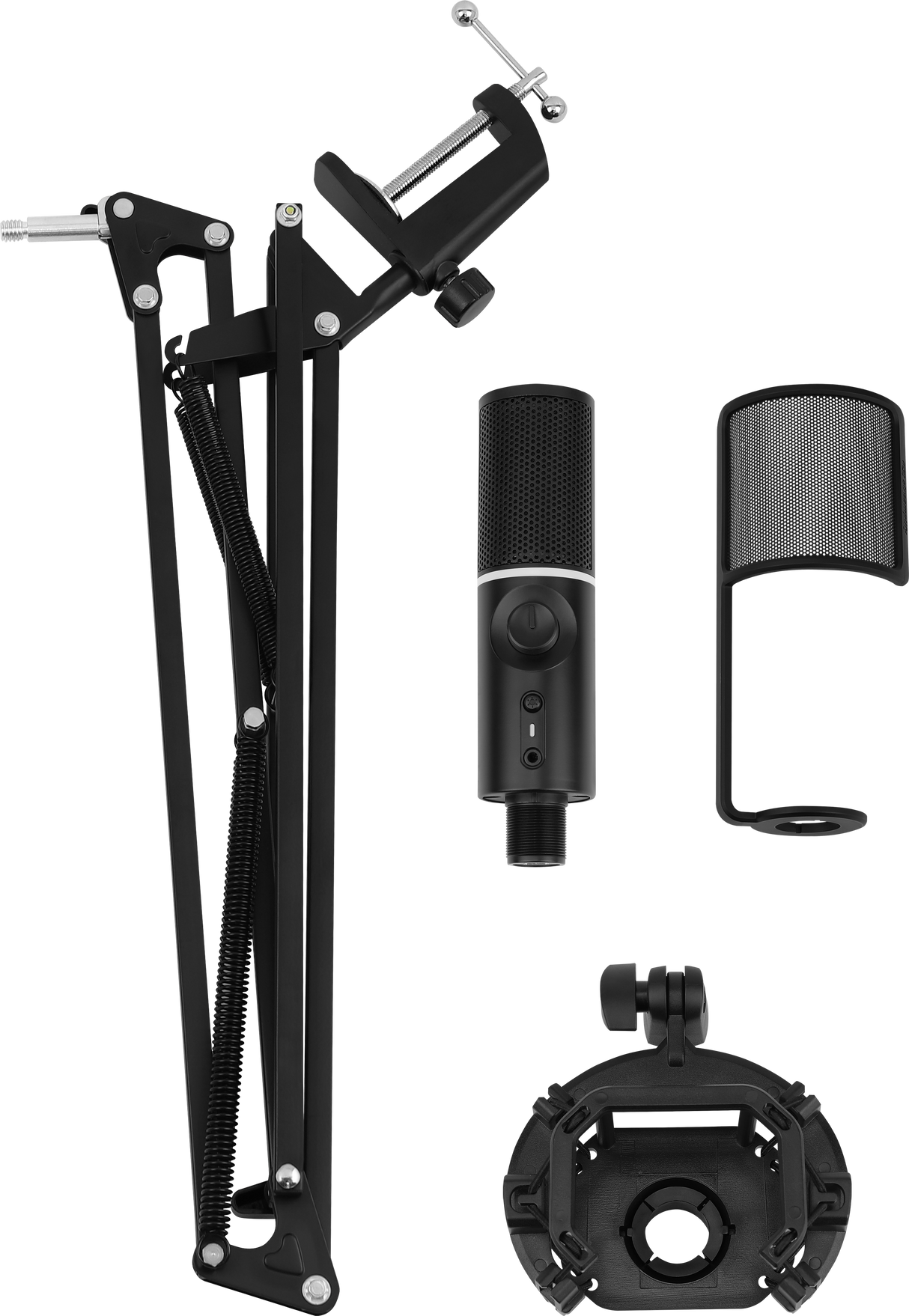 Streamplify MIC RGB-mikrofon Inkl. Mic Arm - Svart