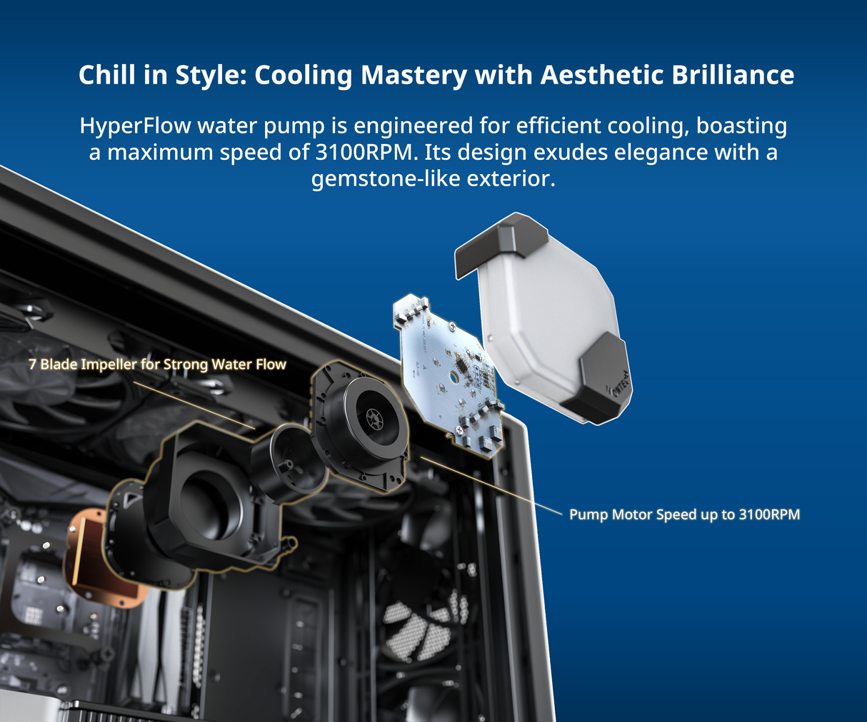 Montech Hyper Flow ARGB 240 AIO, Svart