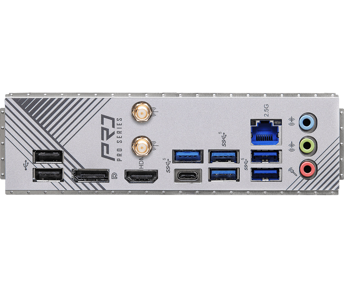 ASRock B760 PRO RS/D4 WIFI - Moderkort - LGA1700-uttag - USB 3.2 Gen 1 - Inbyggd Grafik (CPU Krävs)