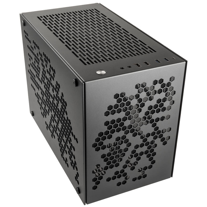 Kolink Rocket Heavy Vented Edition Aluminium Mini-ITX Case-Gunmetal Grey