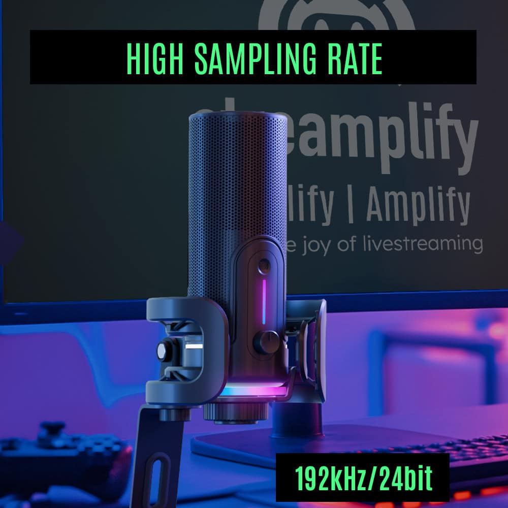 Streamplify MIC Pro, RGB, Stativ, Svart