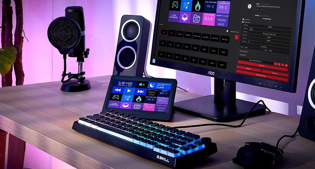 G.Skill WigiDash Sort Touch-skærm