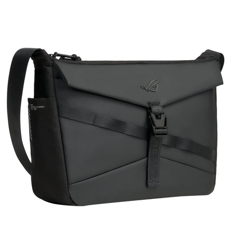 ASUS ROG Archer Messenger 14 BC2400 – tasken skråt forfra med frontklap og udvendige remme