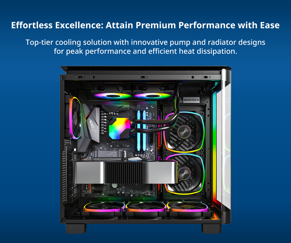 Montech Hyper Flow ARGB 240 AIO, Svart