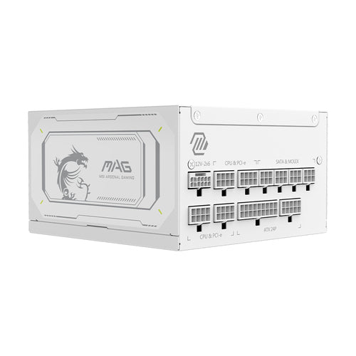 MSI MAG A1000GL PCIE5 WHITE 1000 W strømforsyning - 80 PLUS Gold - visning 6