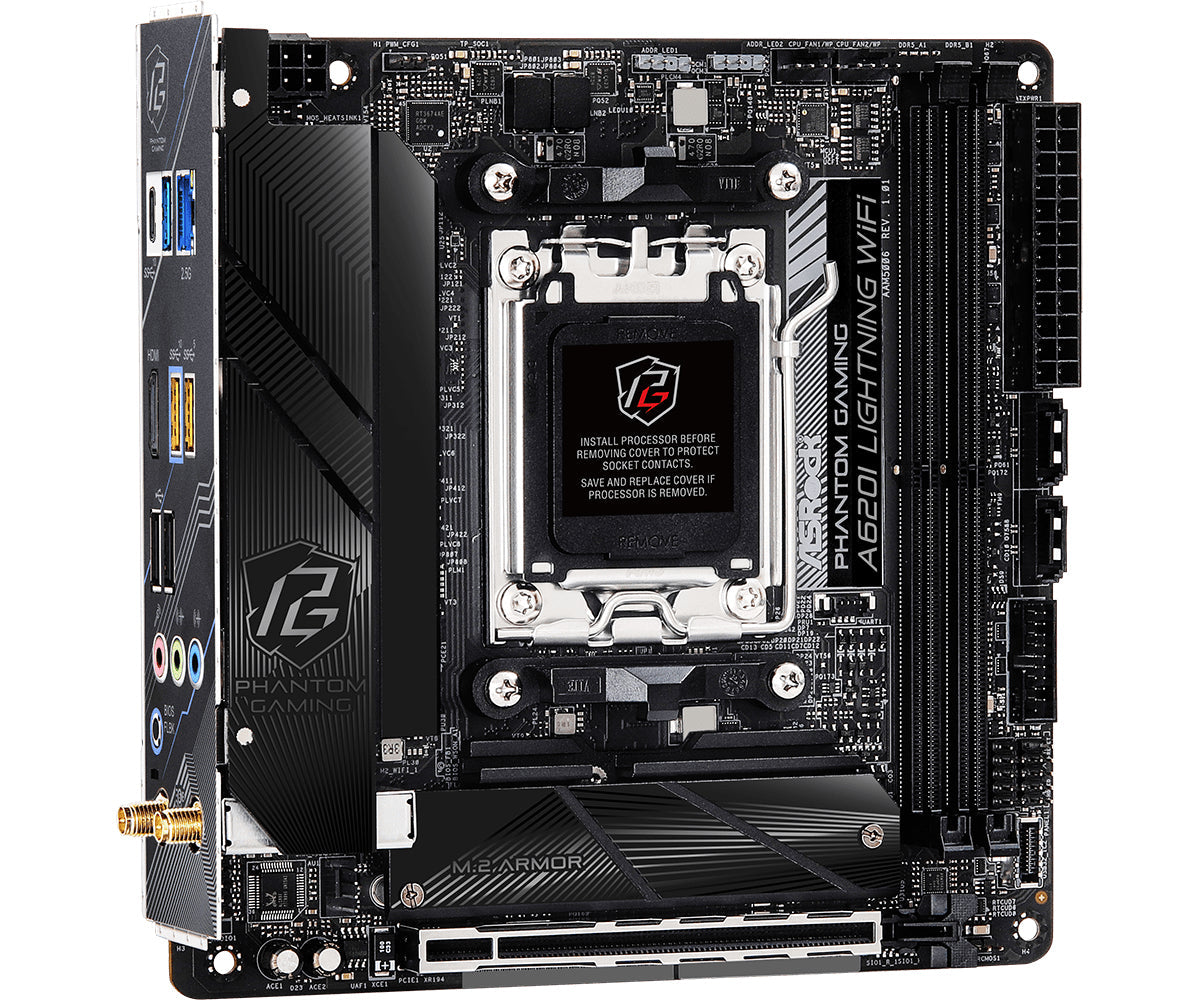 ASRock Phantom Gaming A620I Lightning WiFi Micro-ATX Socket AM5 AMD A620