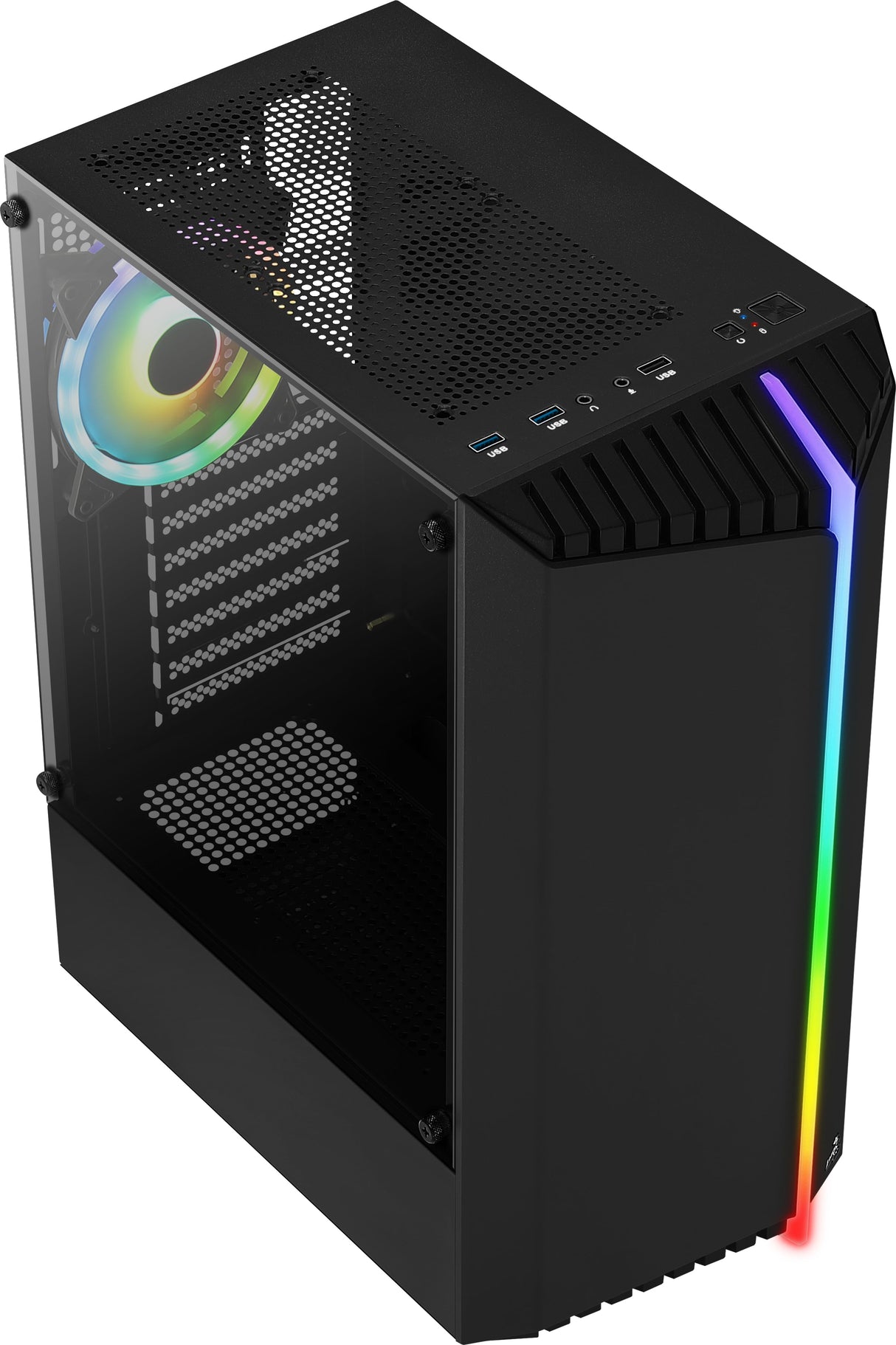 AeroCool PGS V Series Bionic Tower ATX Ingen strömförsörjning Svart
