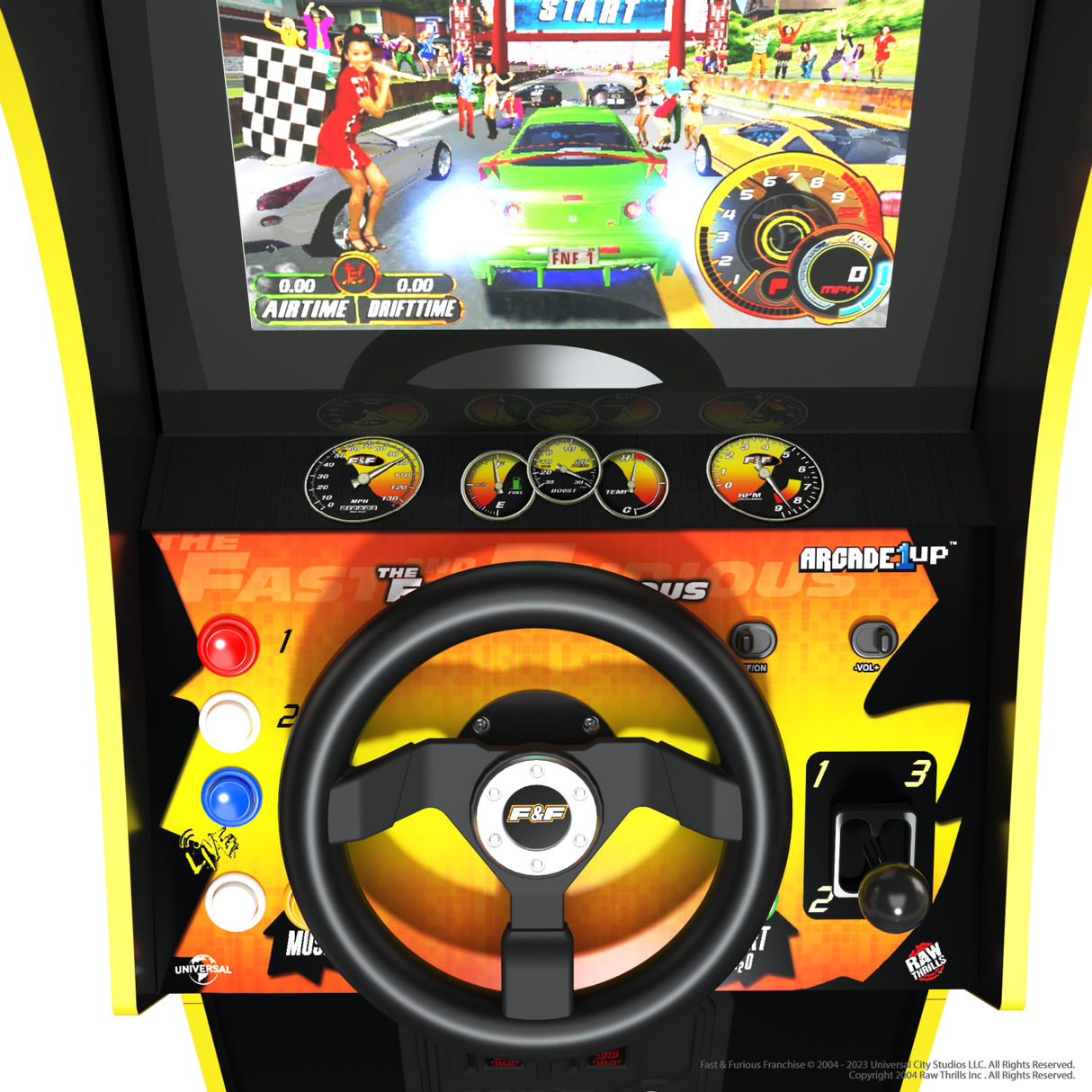 ARCADE 1 UP SNABB OCH RASSIG RACING-ARKADMASKIN