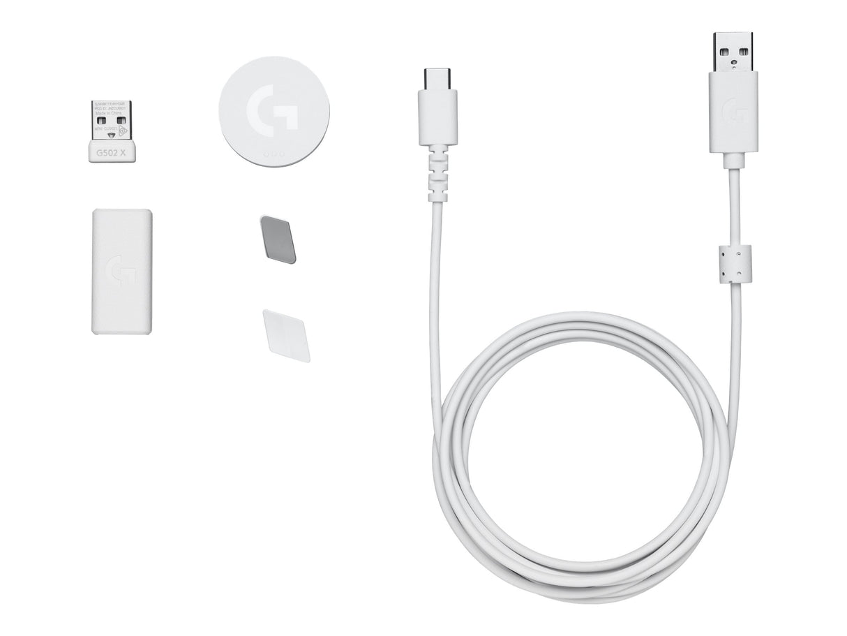 Logitech G G502 X LIGHTSPEED Optisk Trådlös Vit