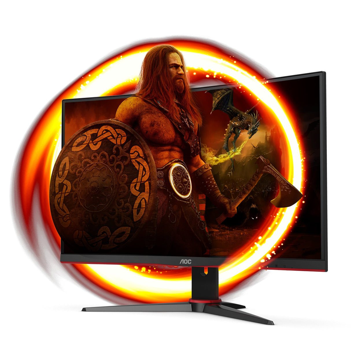AOC Gaming C24G2AE/BK 24 1920 X 1080 VGA (HD-15) HDMI DisplayPort 165Hz Pivot Monitor
