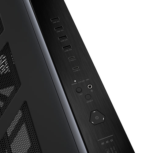 ASUS ROG CRONOX GR801 CURVE TG ARGB BLACK – detalje af tilslutninger
