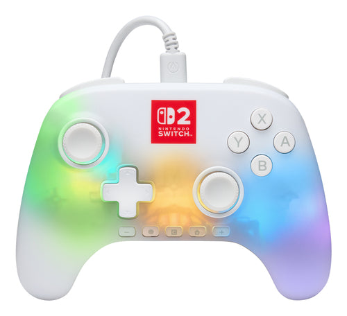 PowerA Advantage Wired Controller for Nintendo Switch 2 with Lumectra - White