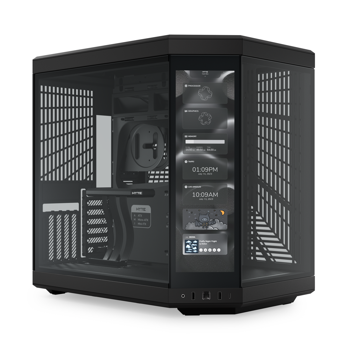 HYTE Y70 Touch Black - Inklusive Pekskärm