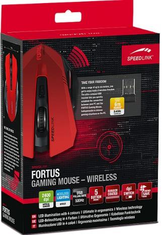 SpeedLink Fortus Gaming Mouse Trådlös / Svart