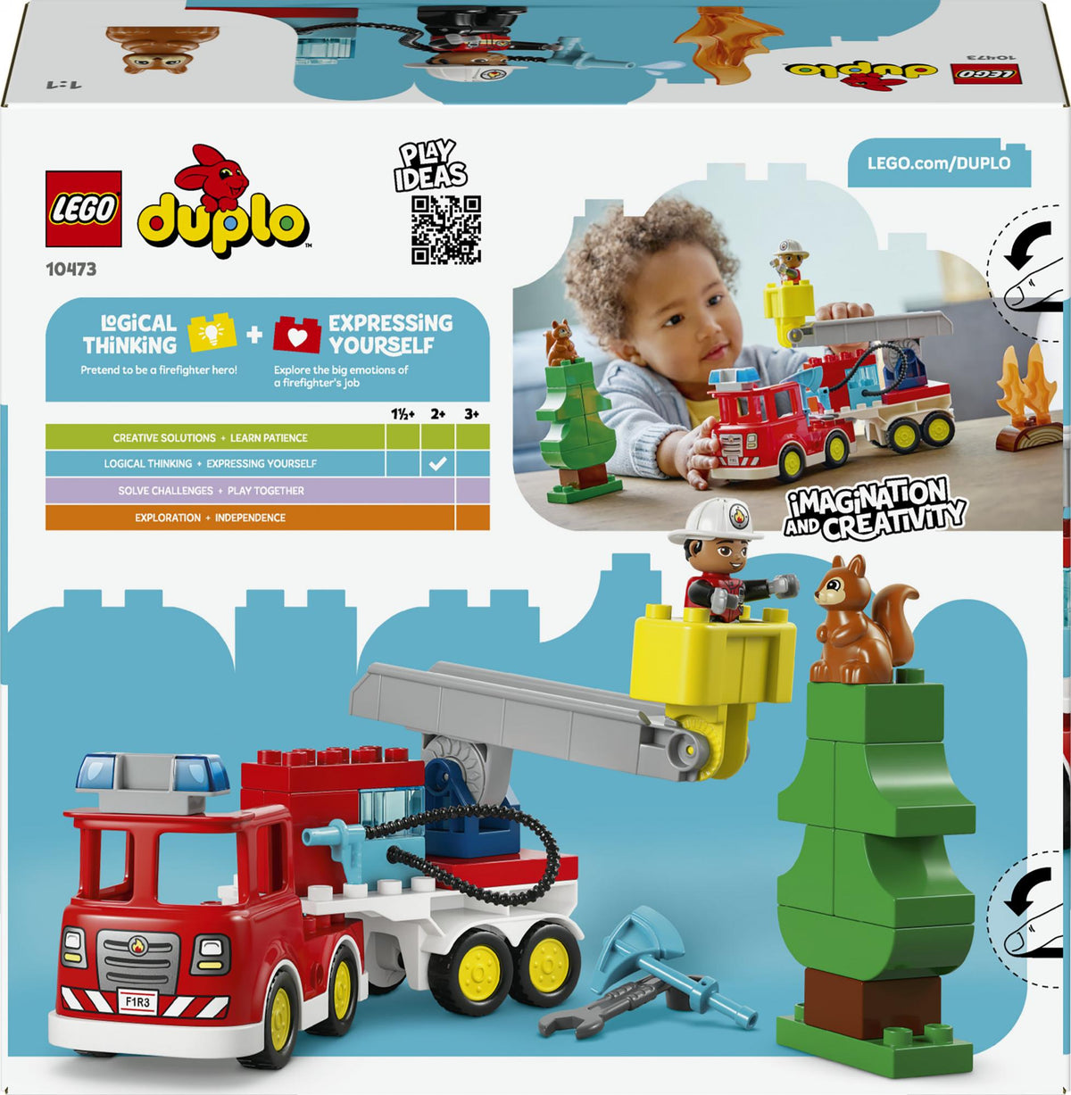 LEGO - DUPLO Town - Fire Engine with Hose and Firefighter (10473) LEGO