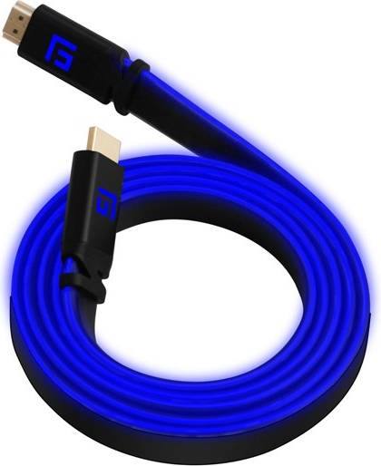 FLYTANDE GRIP 1,5 M HÖGHASTIGHET LED HDMI-KABEL V2.1 - BLÅ