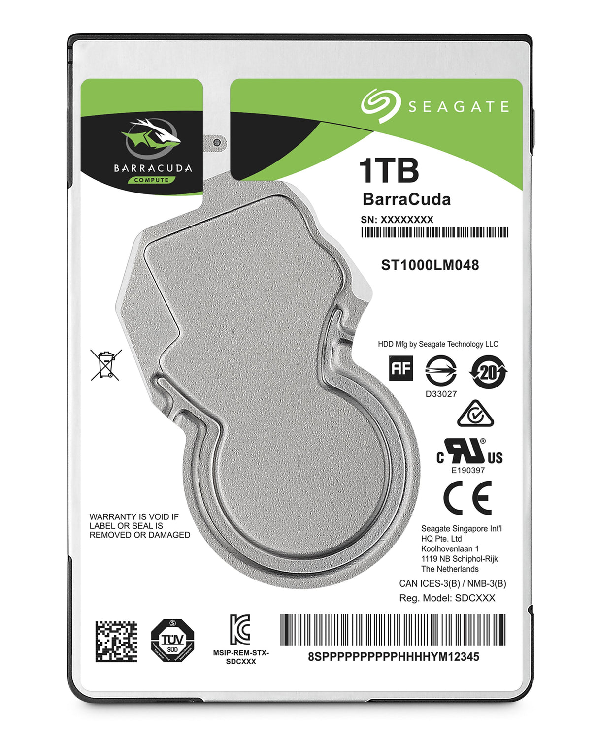 Seagate Guardian BarraCuda Hårddisk ST1000LM048 1TB 2.5 SATA-600 5400rpm
