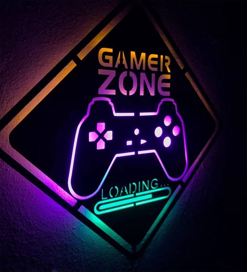 Geekd - Gamer Zone LED-lampa