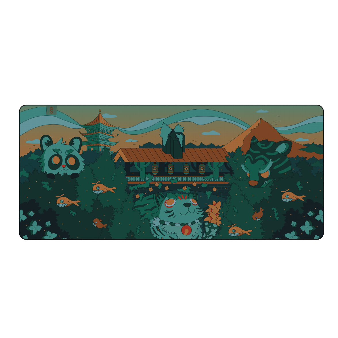 Mighty Setup - Fantasy Forest Green Mouse Pad