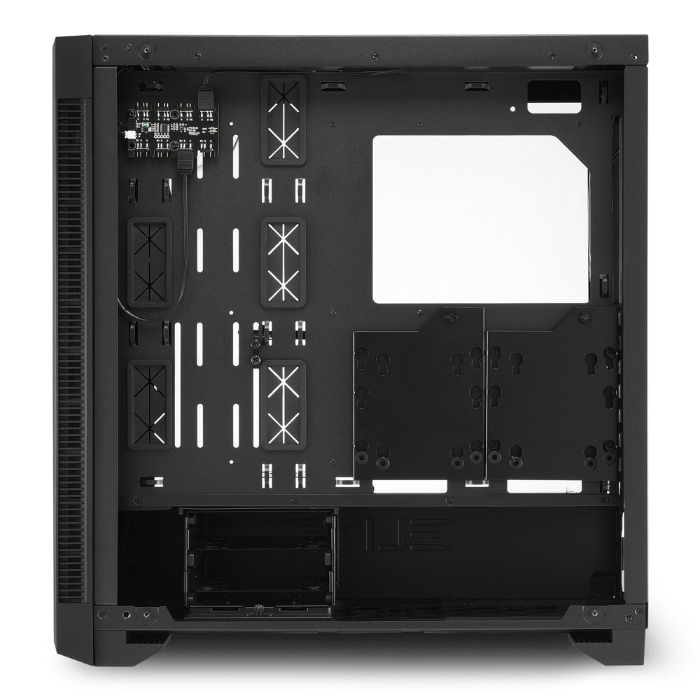 Sharkoon ELITE SHARK CA200G, Väska Med Stort Torn (svart, Härdat Glas)