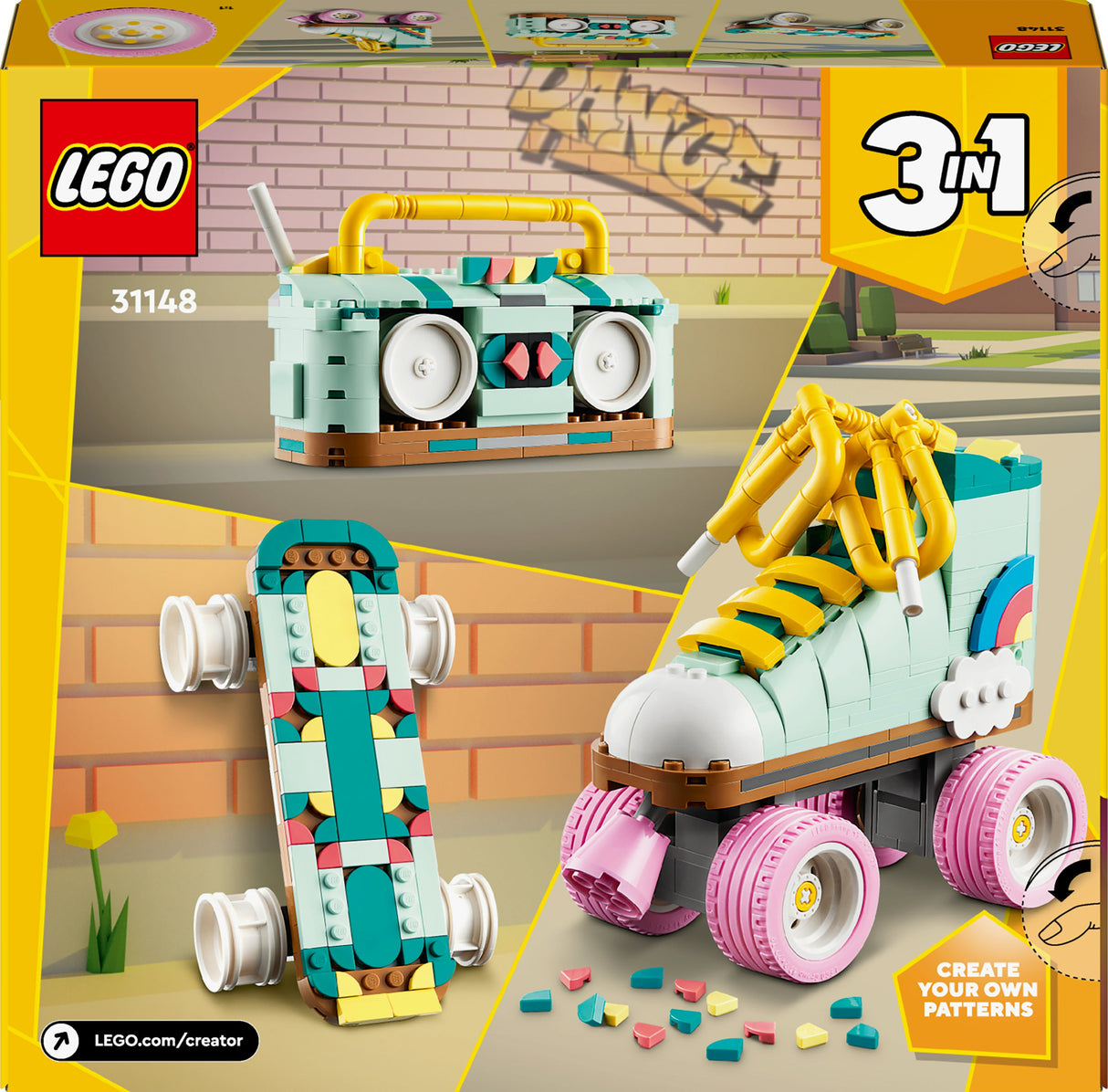 LEGO 31148 Creator 3-i-1 Byggleksaksväska För Rullskridskor