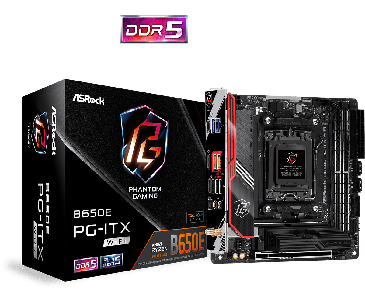 ASRock B650E PG-ITX WiFi Mini ITX AM5 AMD B650