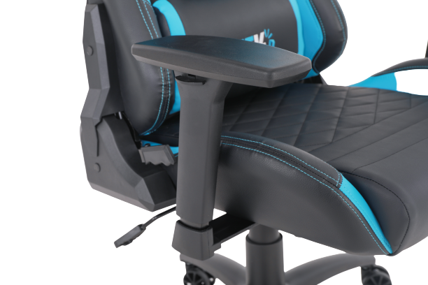 Geekd Vulcan Gaming Chair Svart/Blå - Topp PU-läder - Upp Till 120 KG