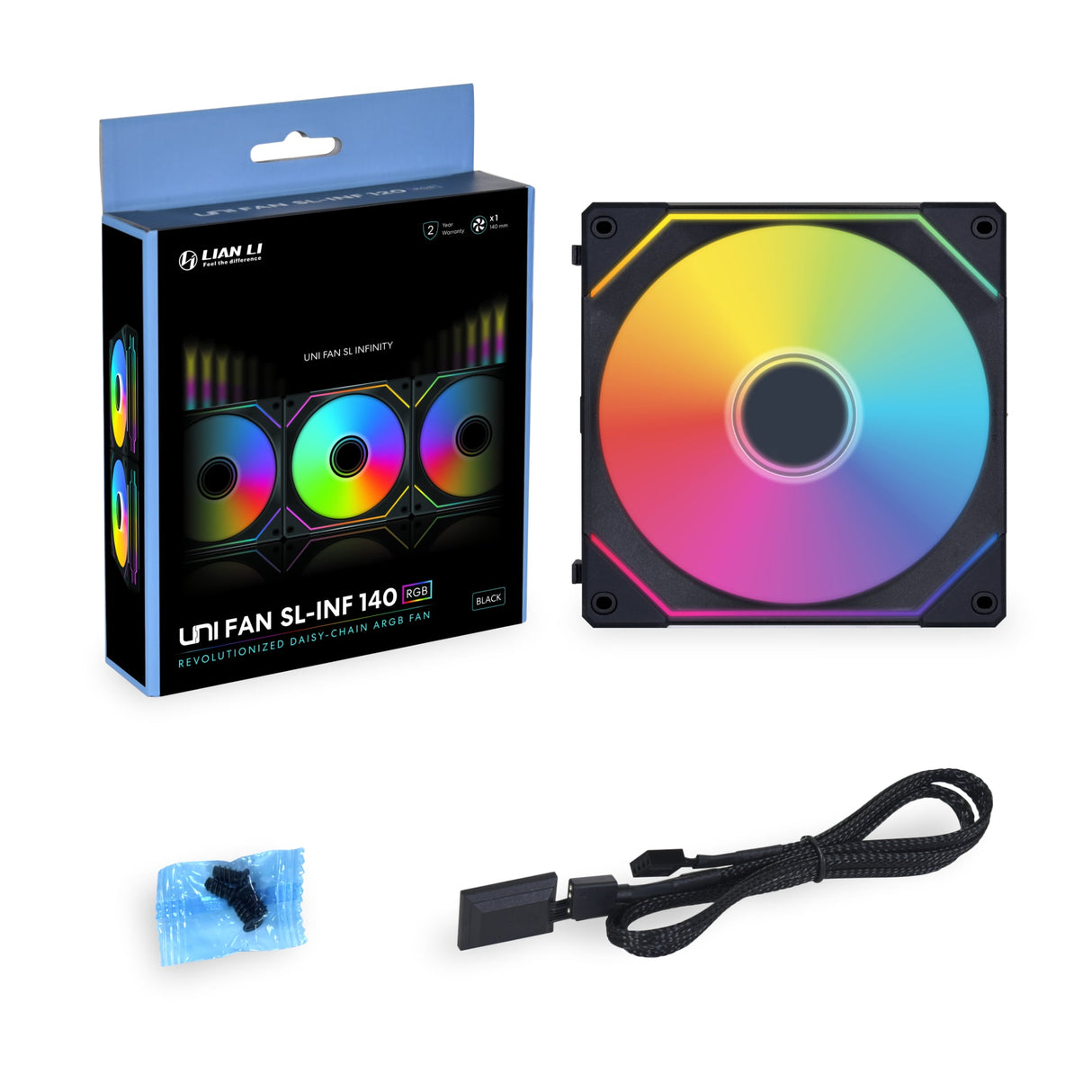 Lian li UNI FAN SL INF PWM Svart - 140mm - infinity RGB - Single Pack