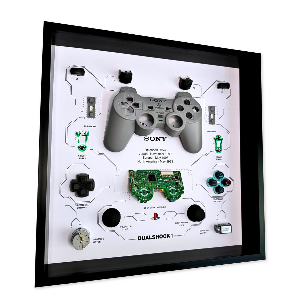 GRC Retro Art PS1 DualShock – grå